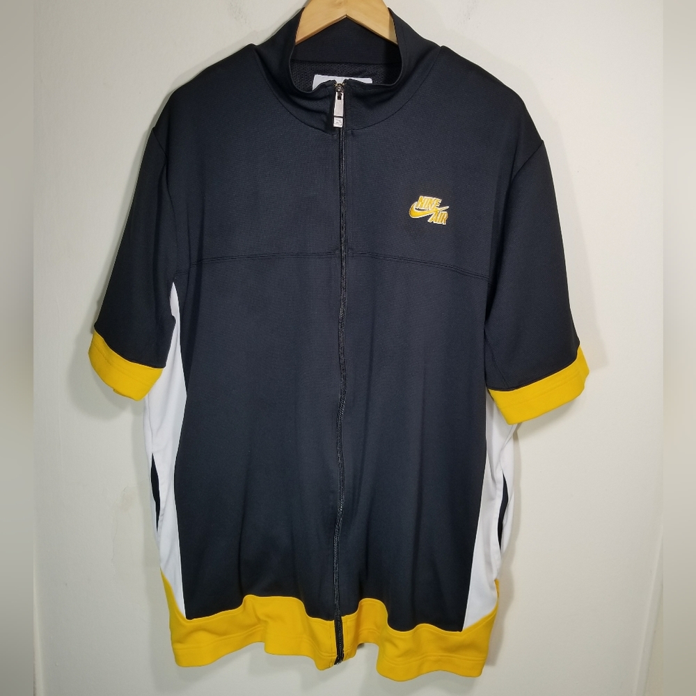 Nike Air Y2K Embroidered Full Zip Short Sleeve Warm Up Sweatshirt Men's XL
